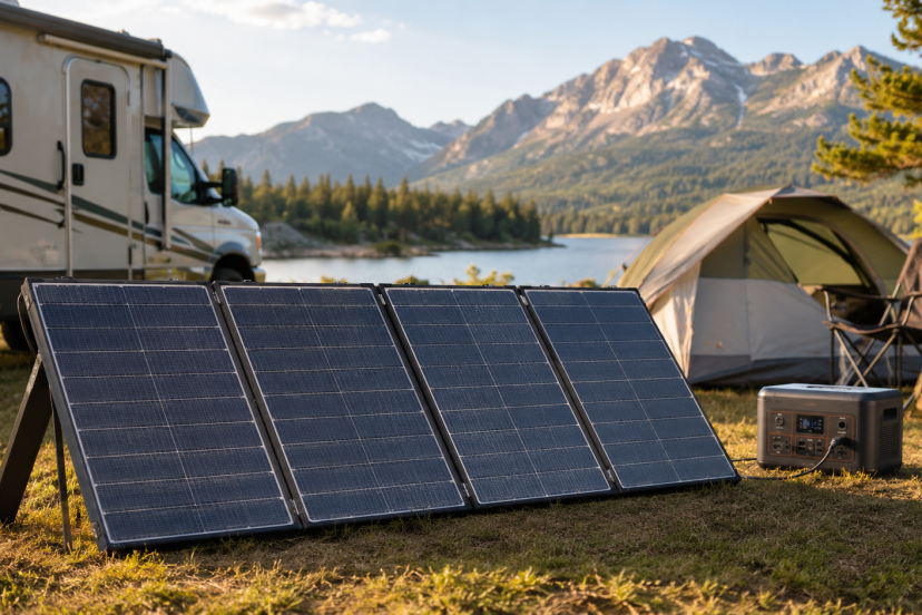 Foldable solar panels