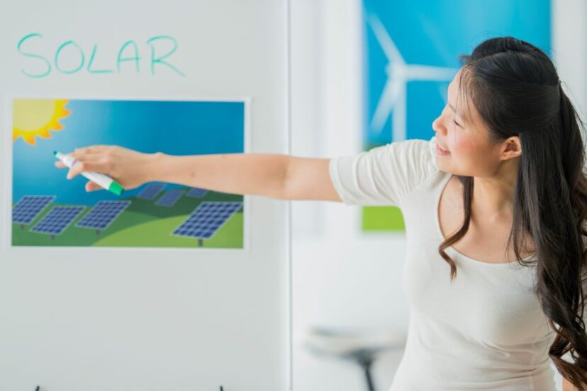 solar power picture on school