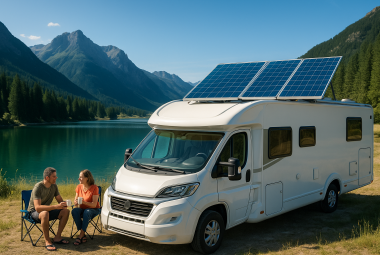 motorhome with solar panels
