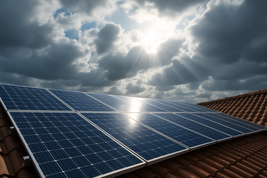 do solar panels work on cloudy days