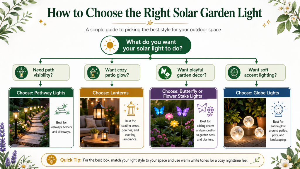 decorative solar garden lights