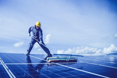 cleaning solar panels
