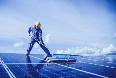 cleaning solar panels