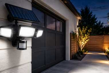 Solar motion floodlights