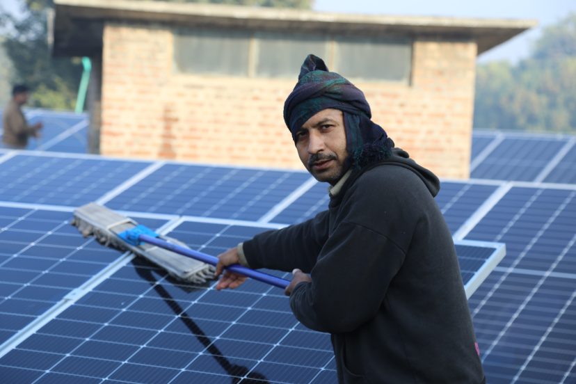 solar panel cleaning brush